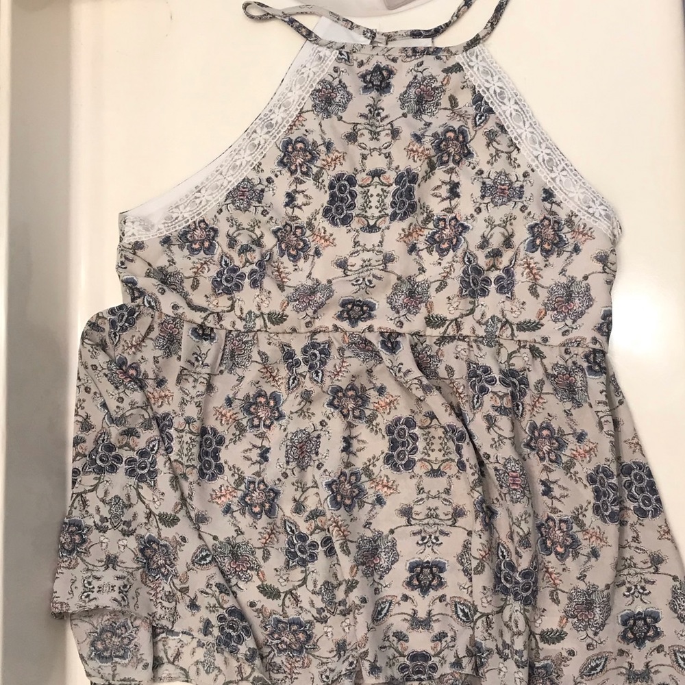 Floral Halter Tank Top from Maurices